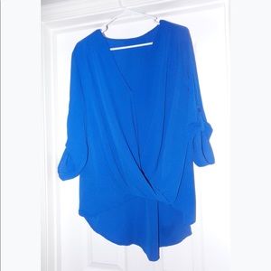 Plus Size Blue Blouse